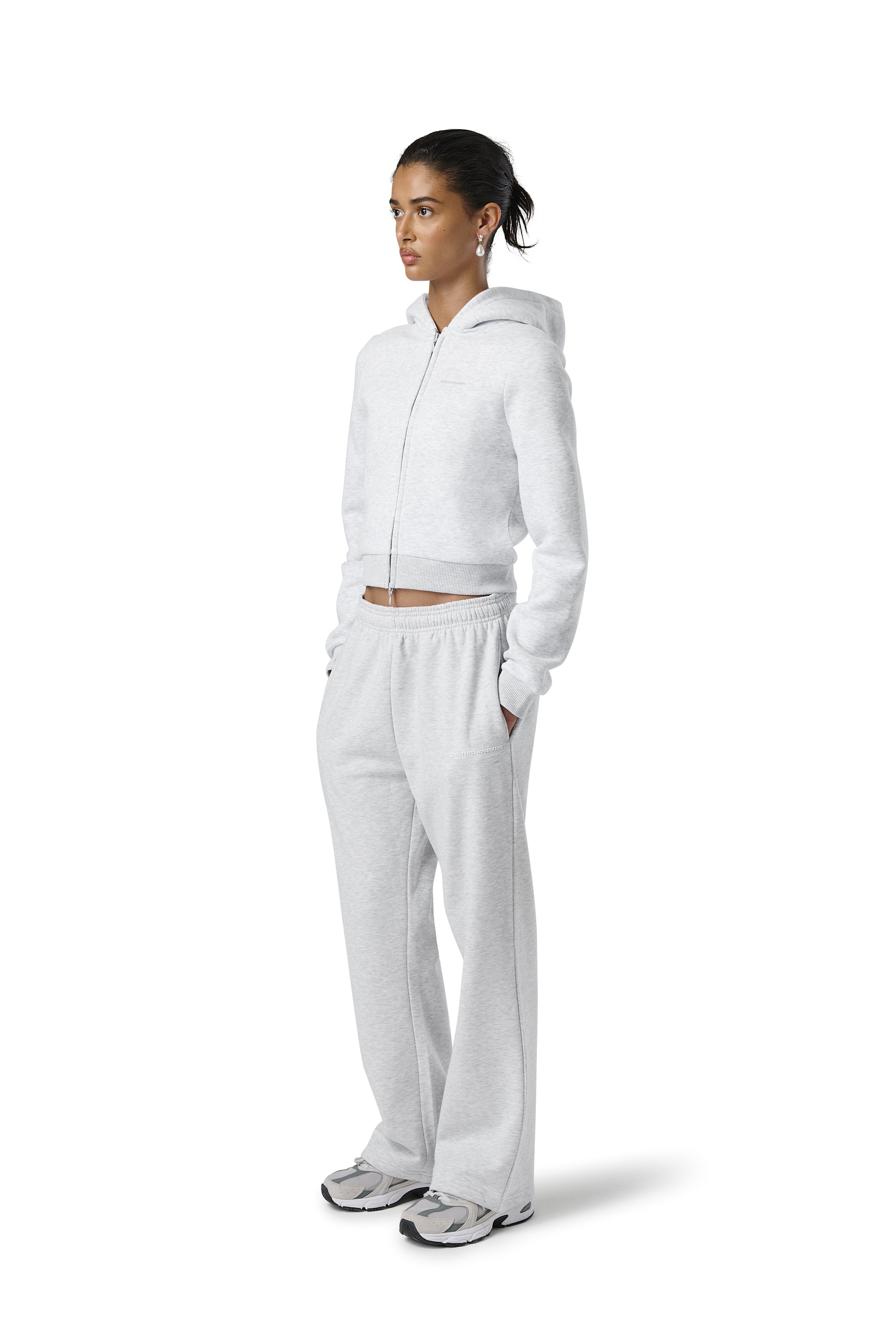 Model Iman is 5'8 and wears size S.
